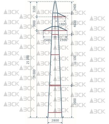 Анкерно угловая опора УАП35-1Н